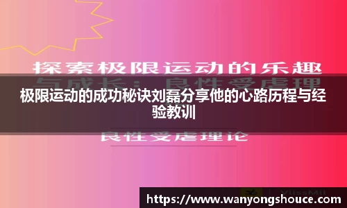 极限运动的成功秘诀刘磊分享他的心路历程与经验教训